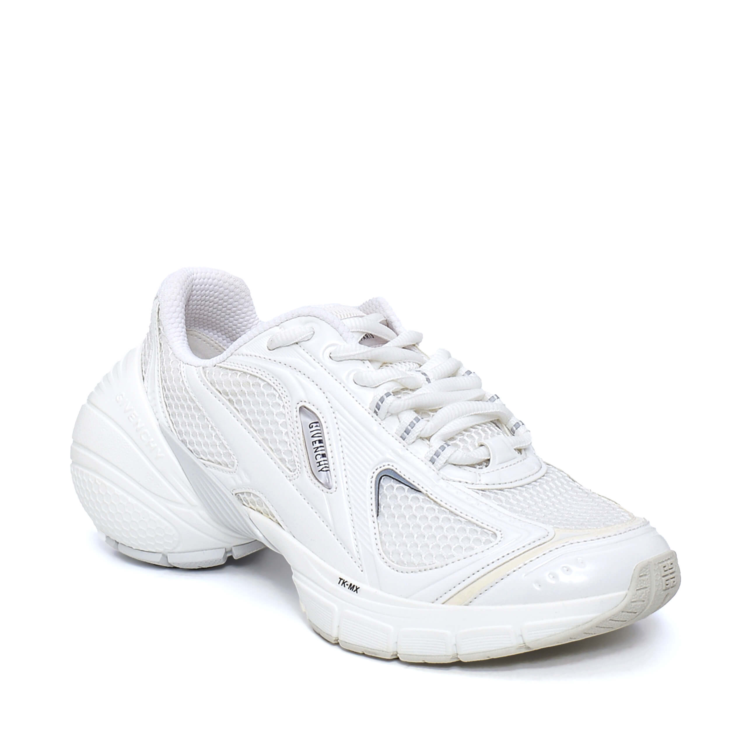 Givenchy - White Perforated Runner Sneakers / 38